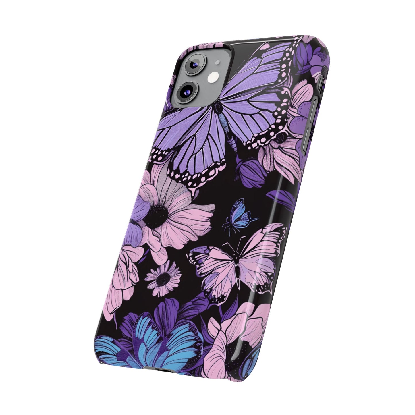 Butterfly Floral Phone Case | Slim Phone Cases for Nature Lovers, Floral Gifts, Trendy Accessories, Spring Vibes, Unique Phone Cover