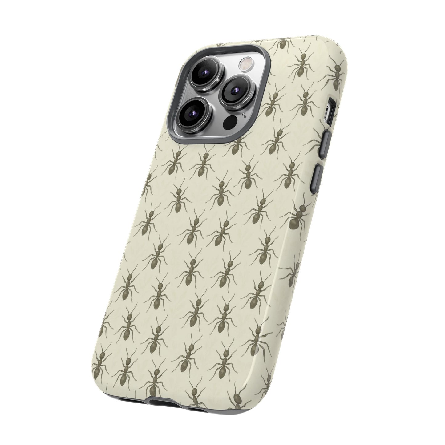 Marching Ant Pattern Tough Phone Case - Realistic Insect Art, Minimalist Nature Aesthetic, Compatible with iPhone, Galaxy, and Google Phones