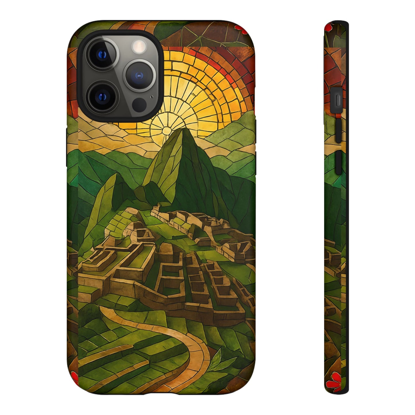 Inca Ruins Tough Phone Case - Machu Picchu Landmark Design, Historic Peru Travel Aesthetic Compatible with iPhone, Galaxy, and Google Phones