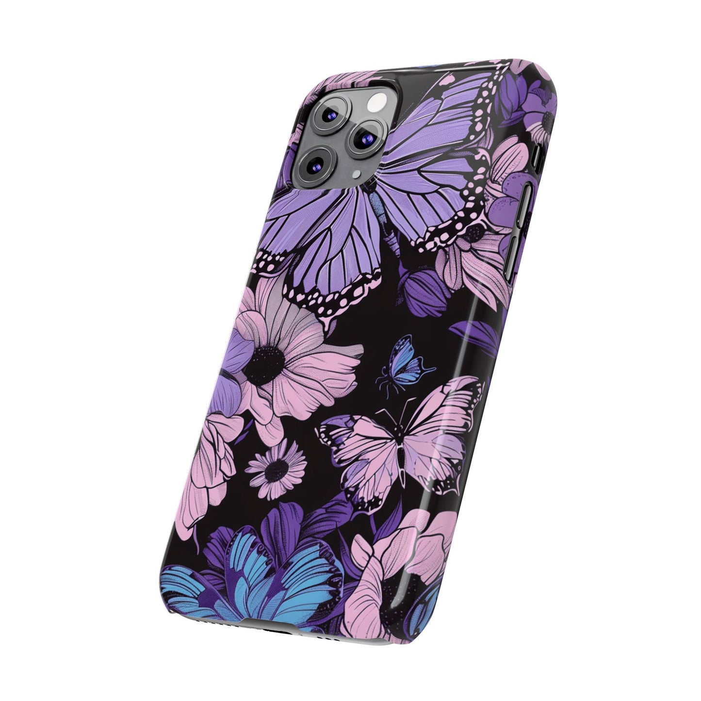 Butterfly Floral Phone Case | Slim Phone Cases for Nature Lovers, Floral Gifts, Trendy Accessories, Spring Vibes, Unique Phone Cover