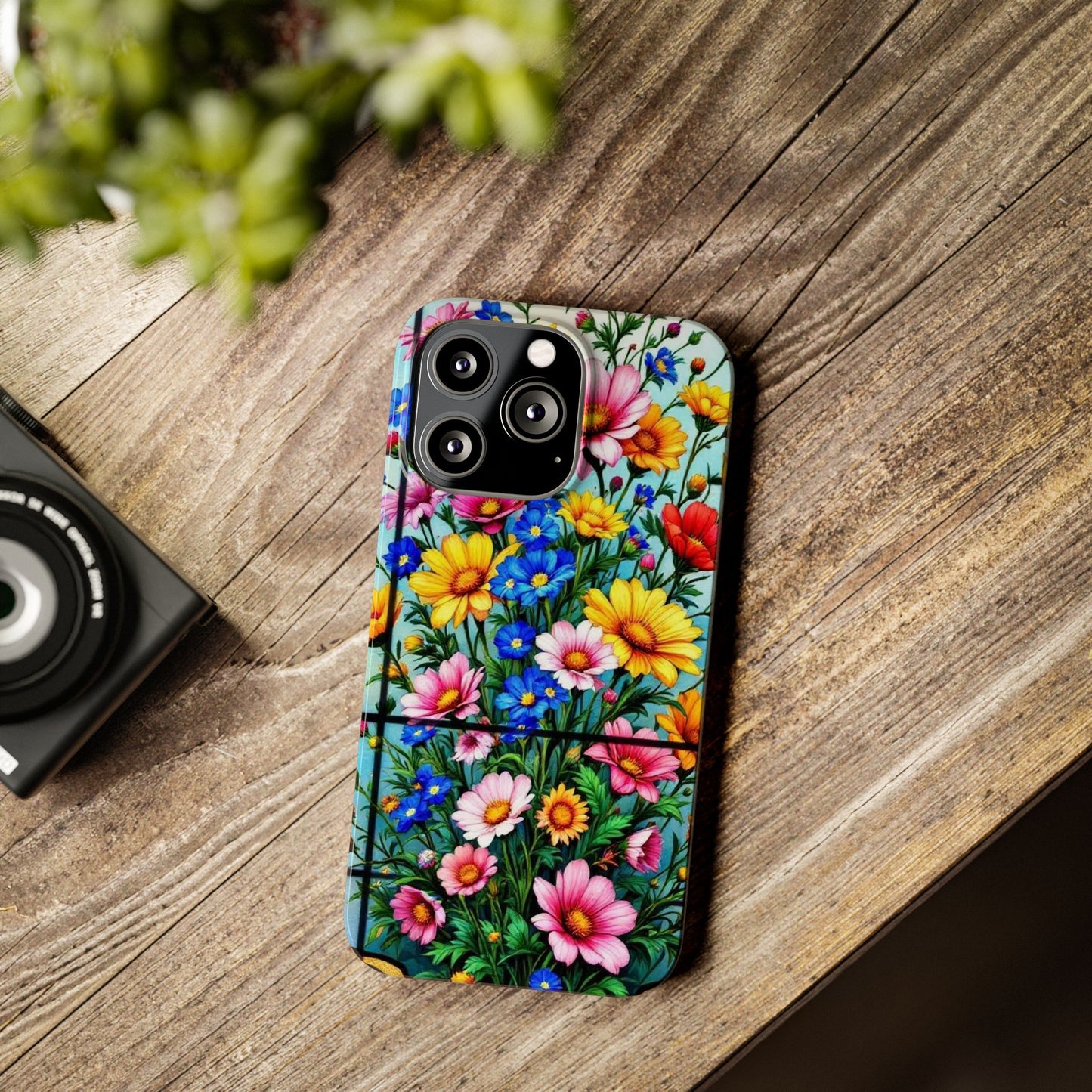 Vibrant Floral Slim Phone Cases | Cute Phone Cover Gifts for Nature Lovers, Spring Decor, Birthday or Holiday Gifts, Flower Design