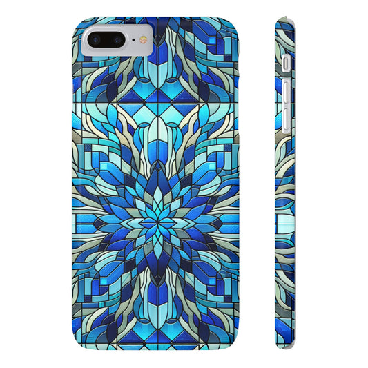 Stained Glass Slim Phone Cases, Floral Phone Covers, Unique Gifts, Artistic Phone Skins, Smartphone Accessories, Stylish Cases