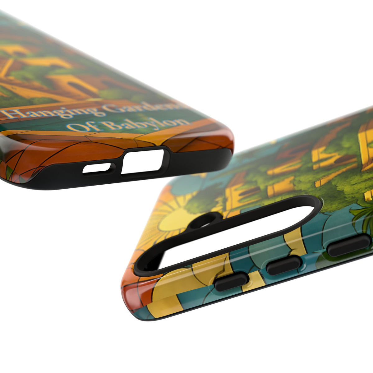 World Wonders Tough Phone Case, Hanging Gardens of Babylon, Compatible with iPhone 17, 16, 15, 14, 13, Galaxy, Google