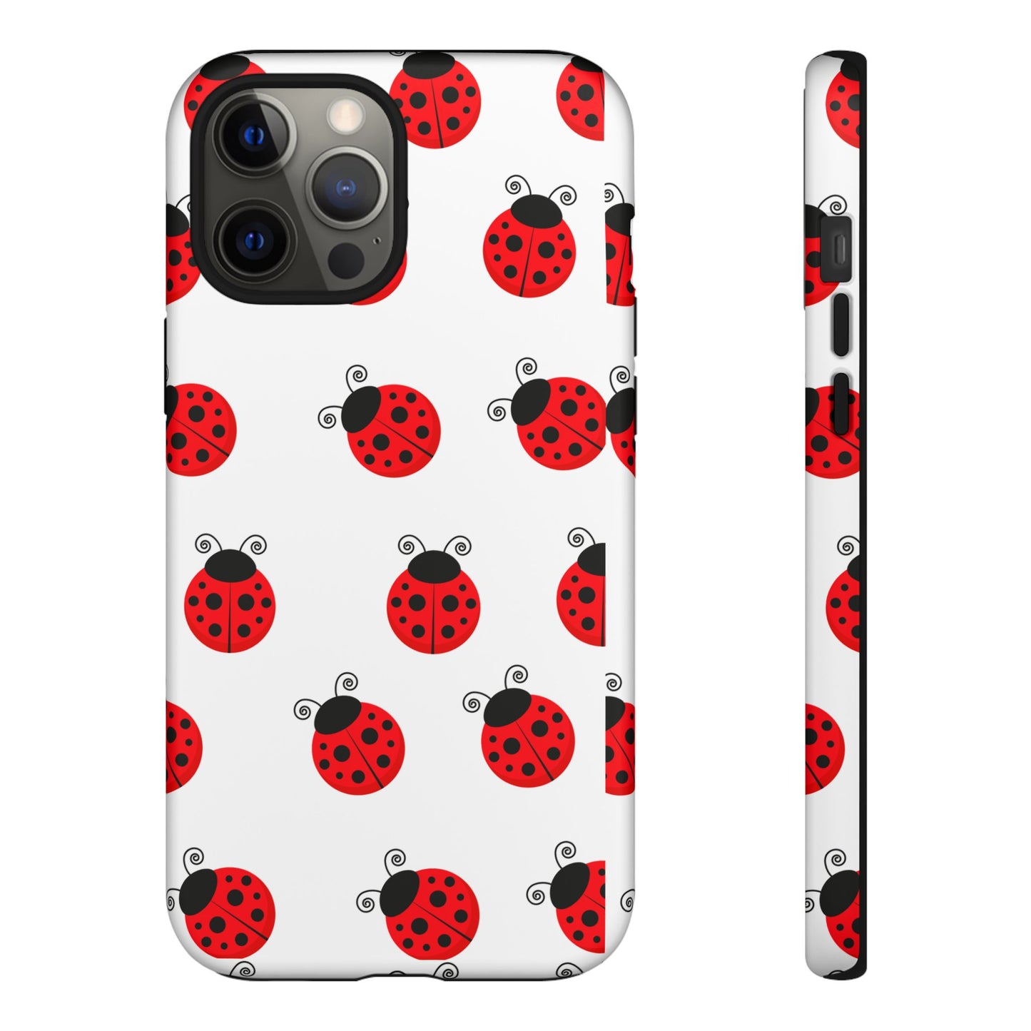 Ladybug Tough Phone Case - Cute Insect Aesthetic, Nature-Inspired Pattern Art, Compatible with iPhone, Galaxy, and Google Phones