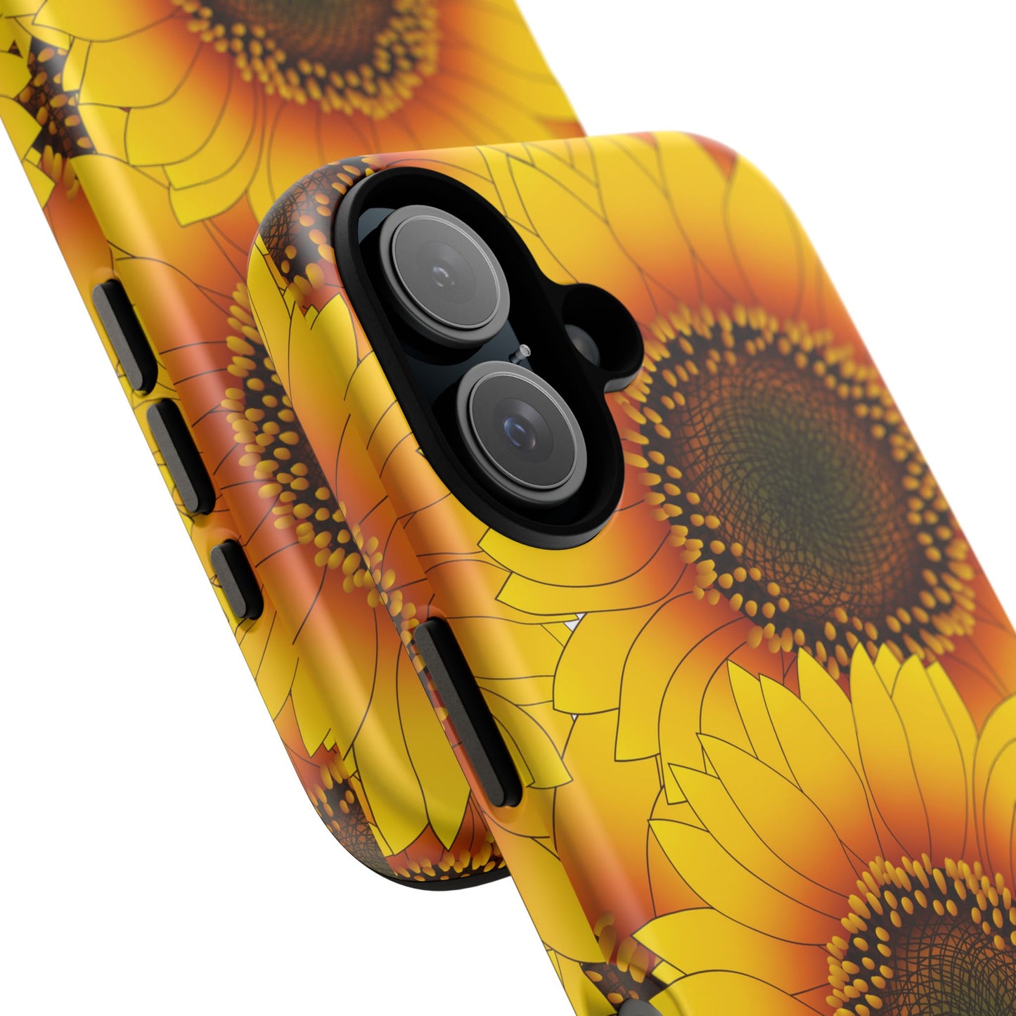 Sunflower Aesthetic Tough Phone Case - Bright Floral Art, Bold Yellow Sunflower Design, Compatible with iPhone, Galaxy, and Google Phones