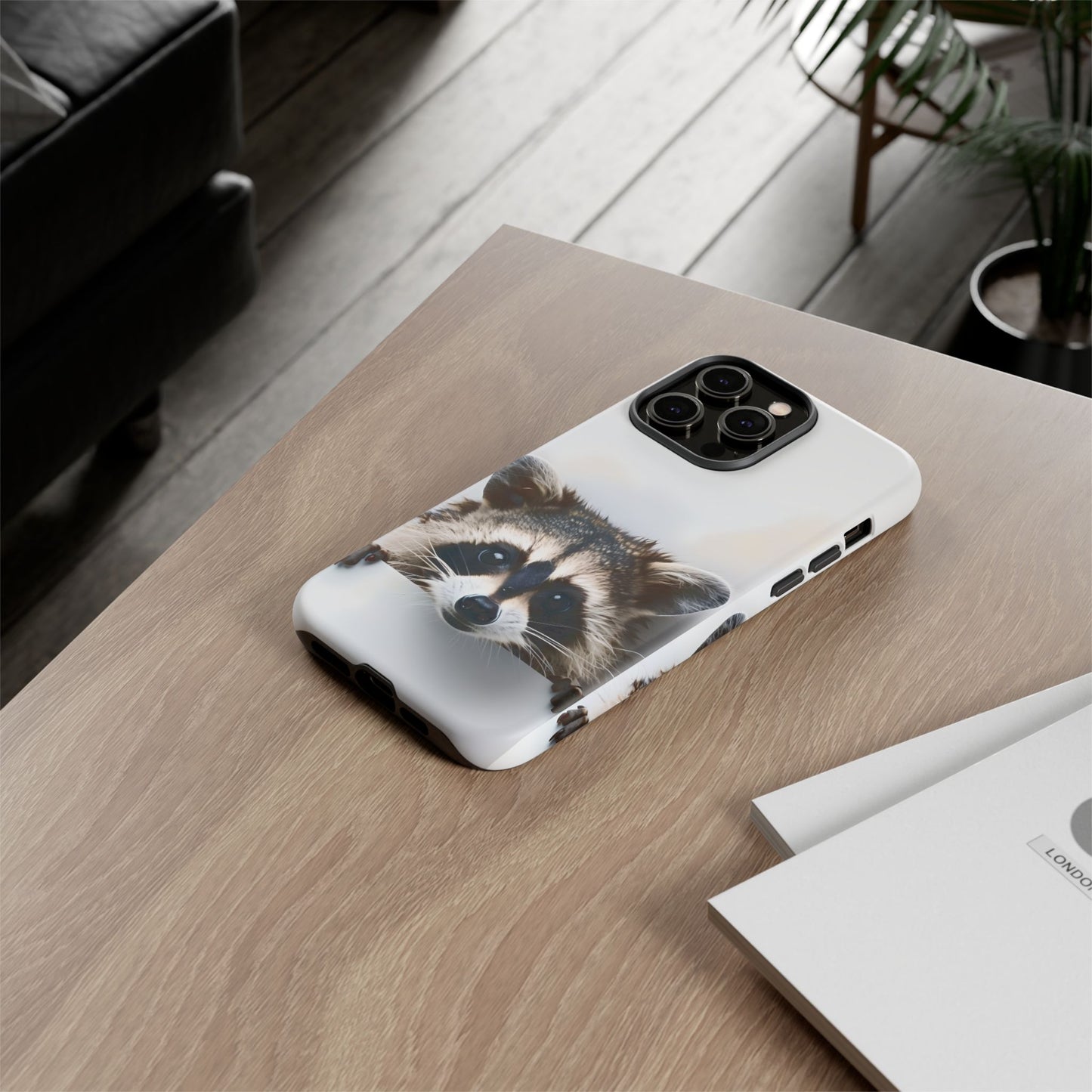 Raccoon Phone Case - Cute Animal Lover Gift, Wildlife Nature Tough Phone Case, Compatible with iPhone, Galaxy, Google Phones