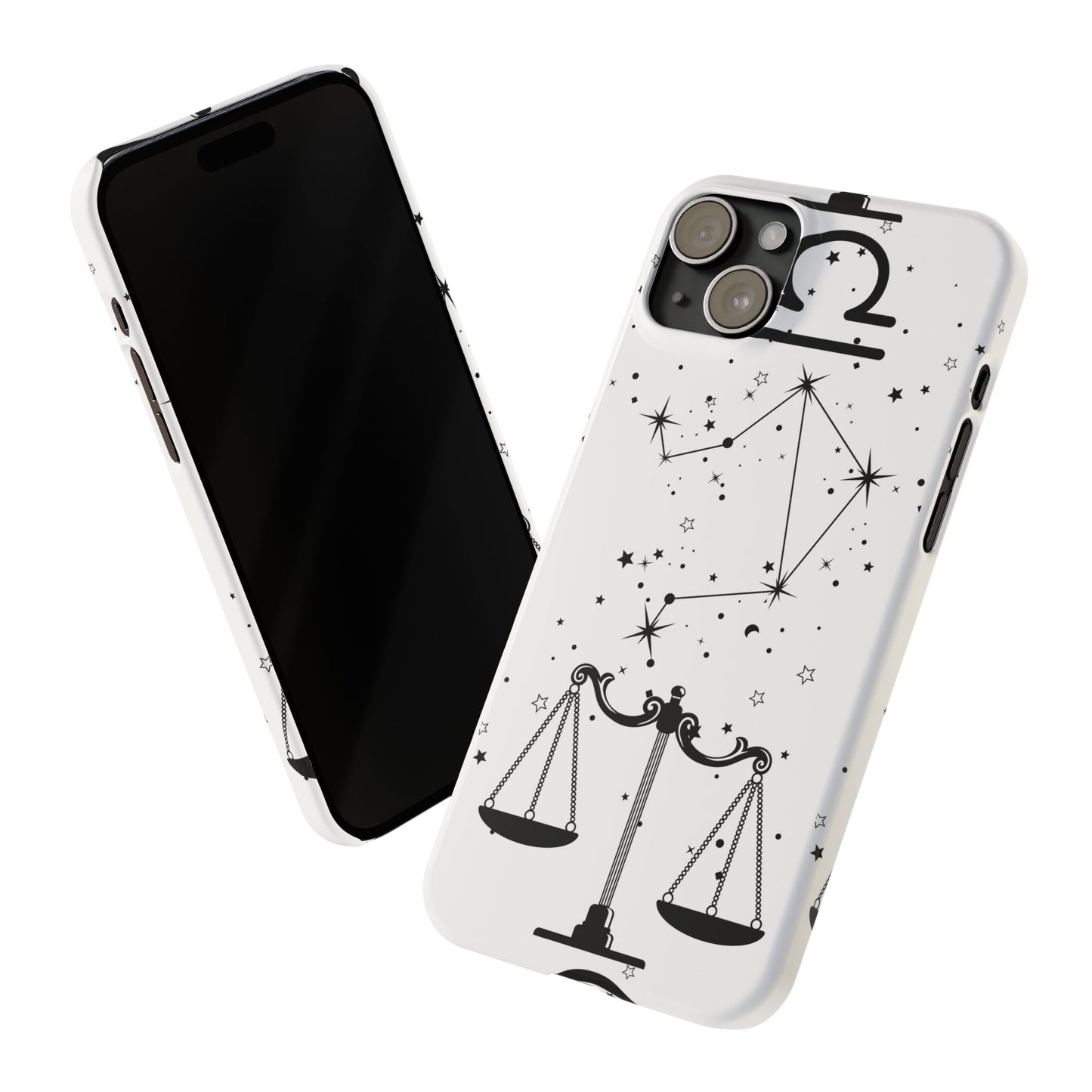 Libra Zodiac Slim Phone Case Astrology Gift for Her, Celestial Star Sign Cover, Birthday Gift, Compatible with iPhone 17, 16, 15, 14, 13