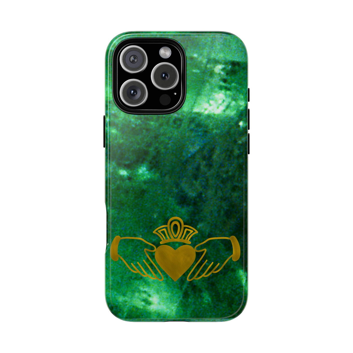Claddagh Tough Phone Case Irish Symbol Ring Love Loyalty Friendship Vintage Gold Compatible with iPhone 17 16 15 14 13 Galaxy Google