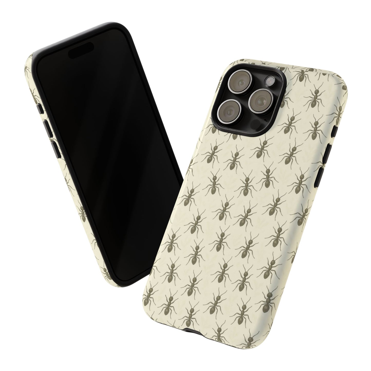 Marching Ant Pattern Tough Phone Case - Realistic Insect Art, Minimalist Nature Aesthetic, Compatible with iPhone, Galaxy, and Google Phones