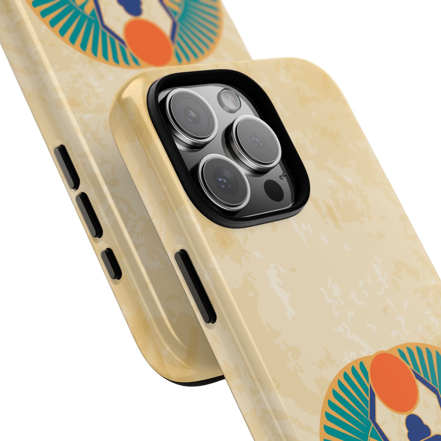 Ancient Egyptian Scarab Beetle Tough Phone Case - Symbol of Rebirth Design, Mythological Art, Compatible with iPhone, Galaxy, and Google