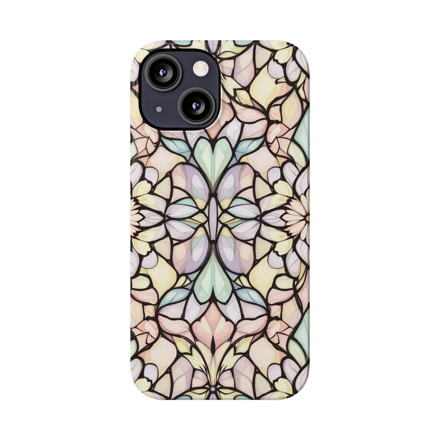 Floral Pattern Slim Phone Case - Perfect Gift for Nature Lovers, Stylish Accessory, Mobile Protection, Unique Design, Spring Vibes