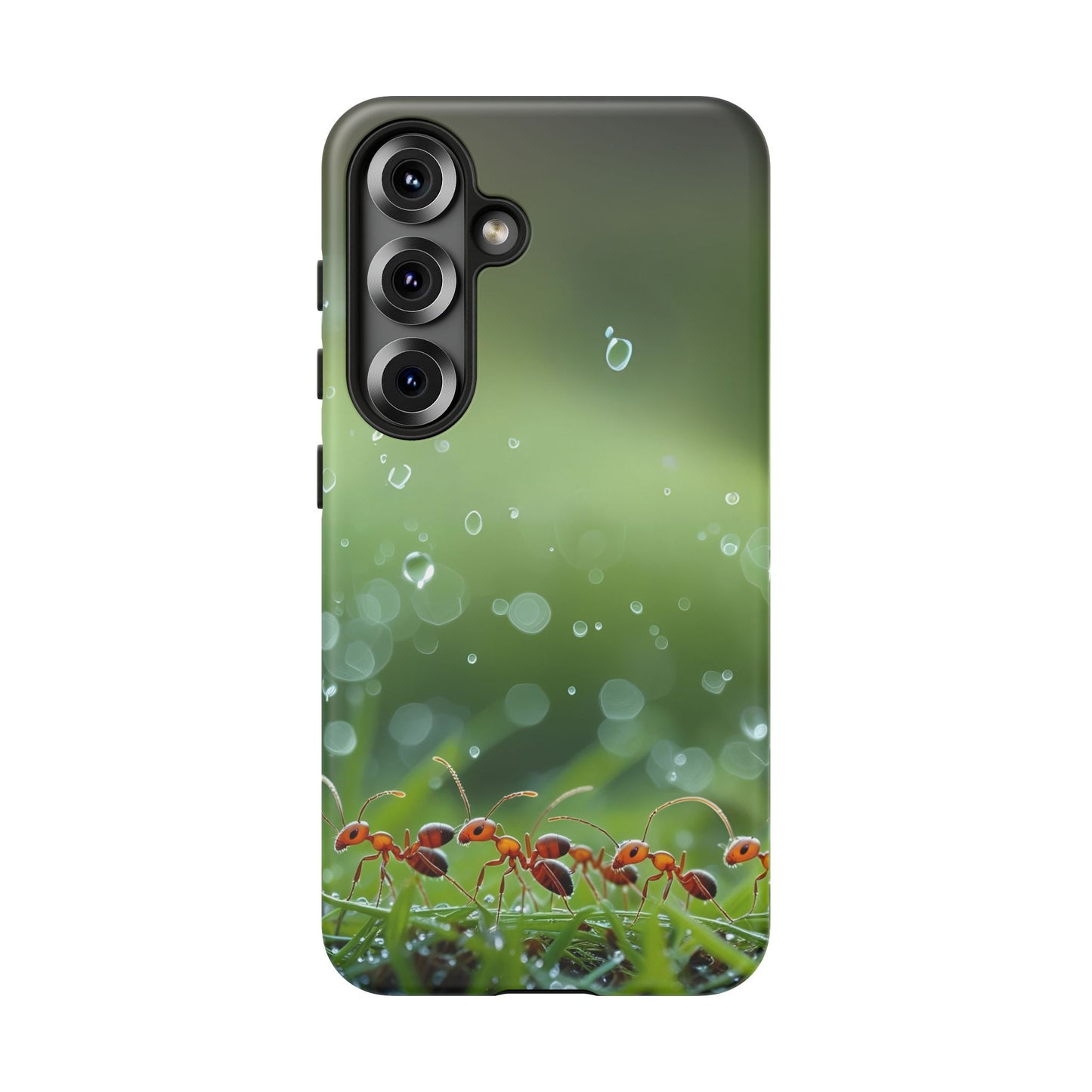 Marching Ant Pattern Tough Phone Case - Realistic Insect Art, Minimalist Nature Aesthetic, Compatible with iPhone, Galaxy, and Google Phones