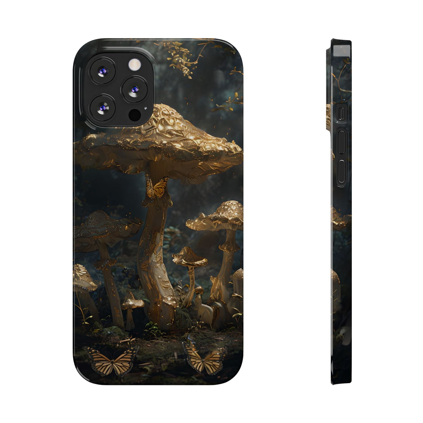 Enchanted Forest Slim Phone Cases, Fantasy Phone Cover, Mushroom Design, Nature Lover Gift, Boho Chic Cell Phone Case
