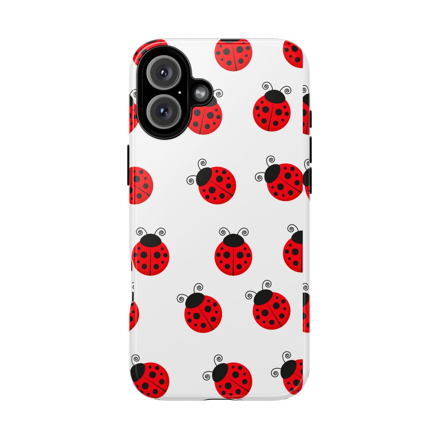 Ladybug Tough Phone Case - Cute Insect Aesthetic, Nature-Inspired Pattern Art, Compatible with iPhone, Galaxy, and Google Phones