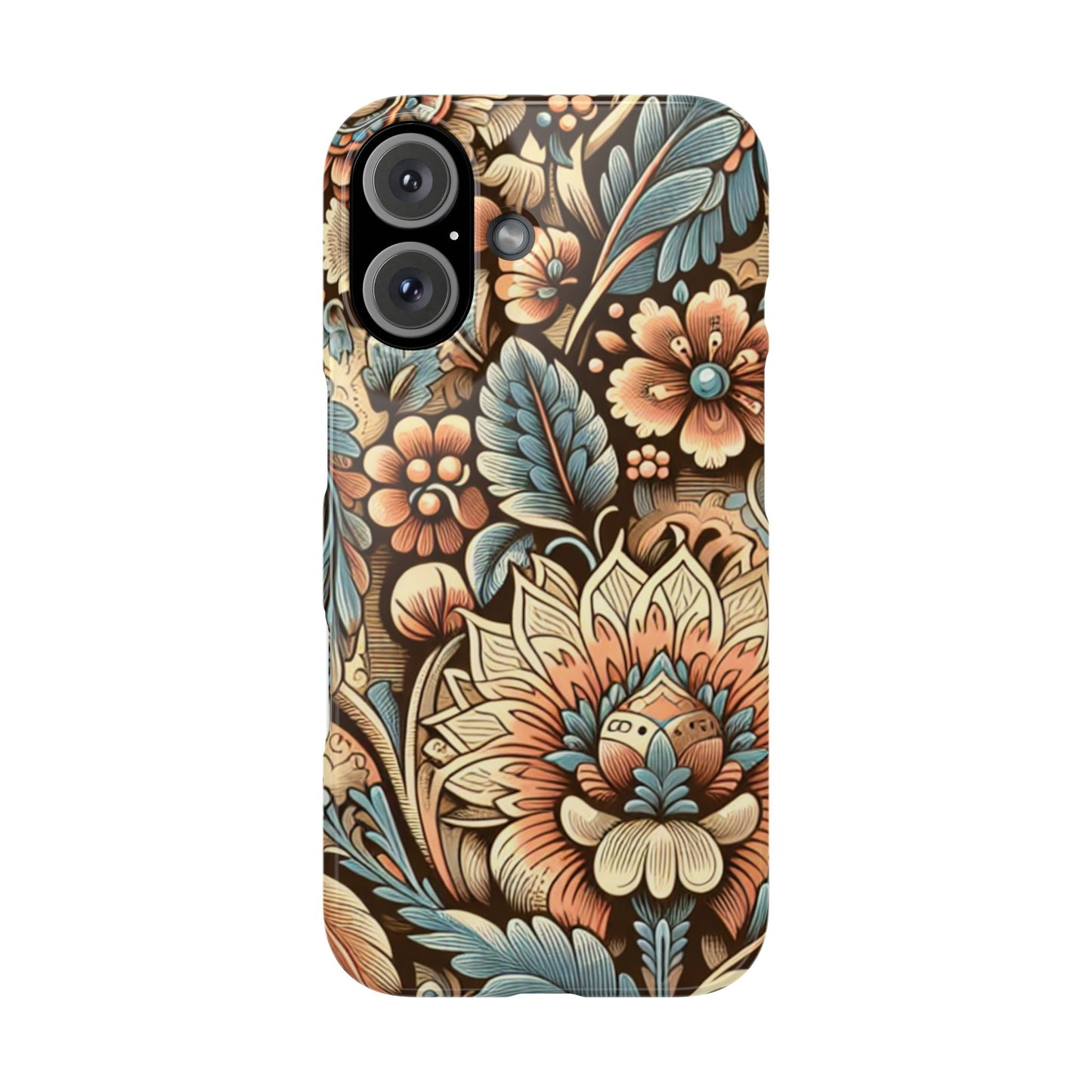 Floral Slim Phone Case, Boho Chic Phone Cover, Stylish Gift for Her, Spring and Summer Accessory, Trendy Phone Protector