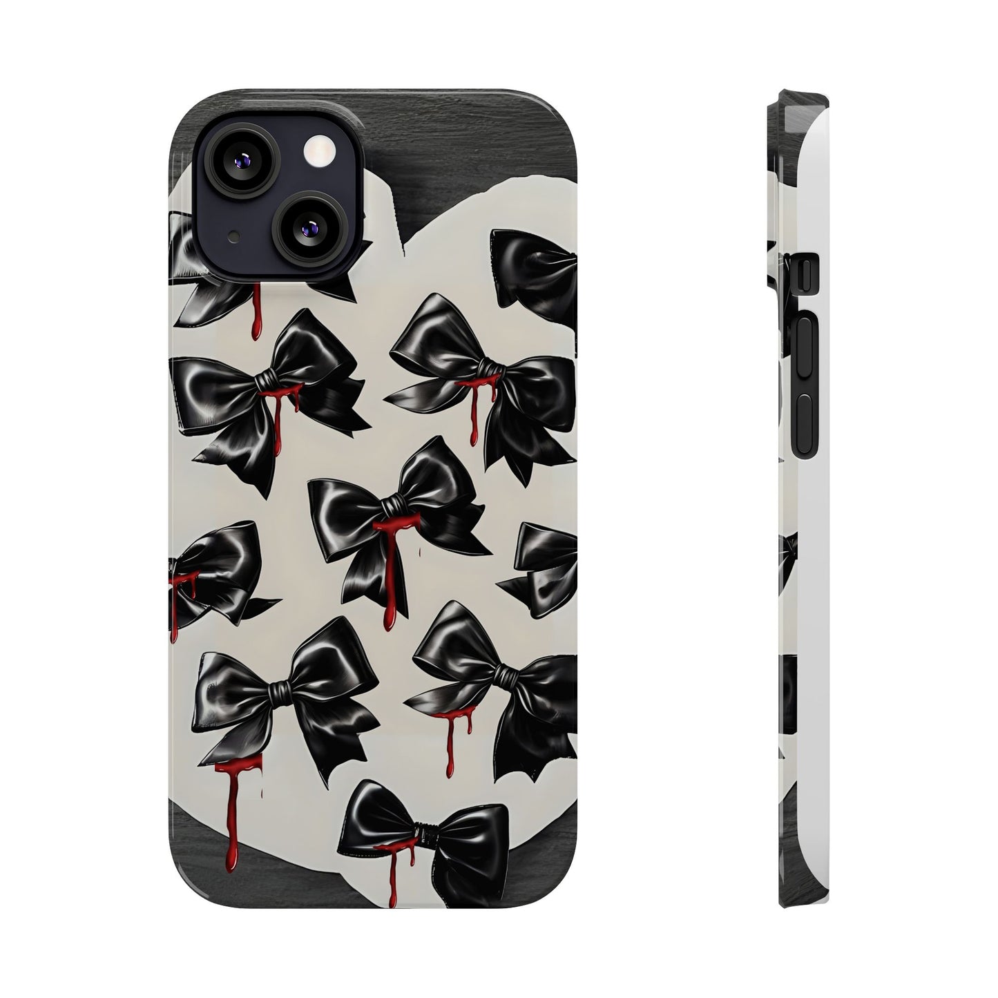 Spooky Halloween Slim Phone Case, Goth Coquette Aesthetic, Cute Horror Style, Perfect for Birthdays and Special Occasions