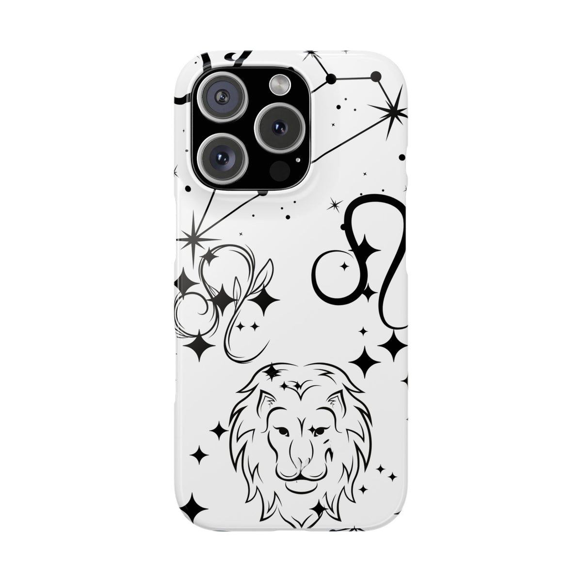 Leo Zodiac Slim Phone Case, Astrology Gift for Her, Celestial Star Sign Cover, Compatible with iPhone 17, 16, 15, 14, 13, 12, 11
