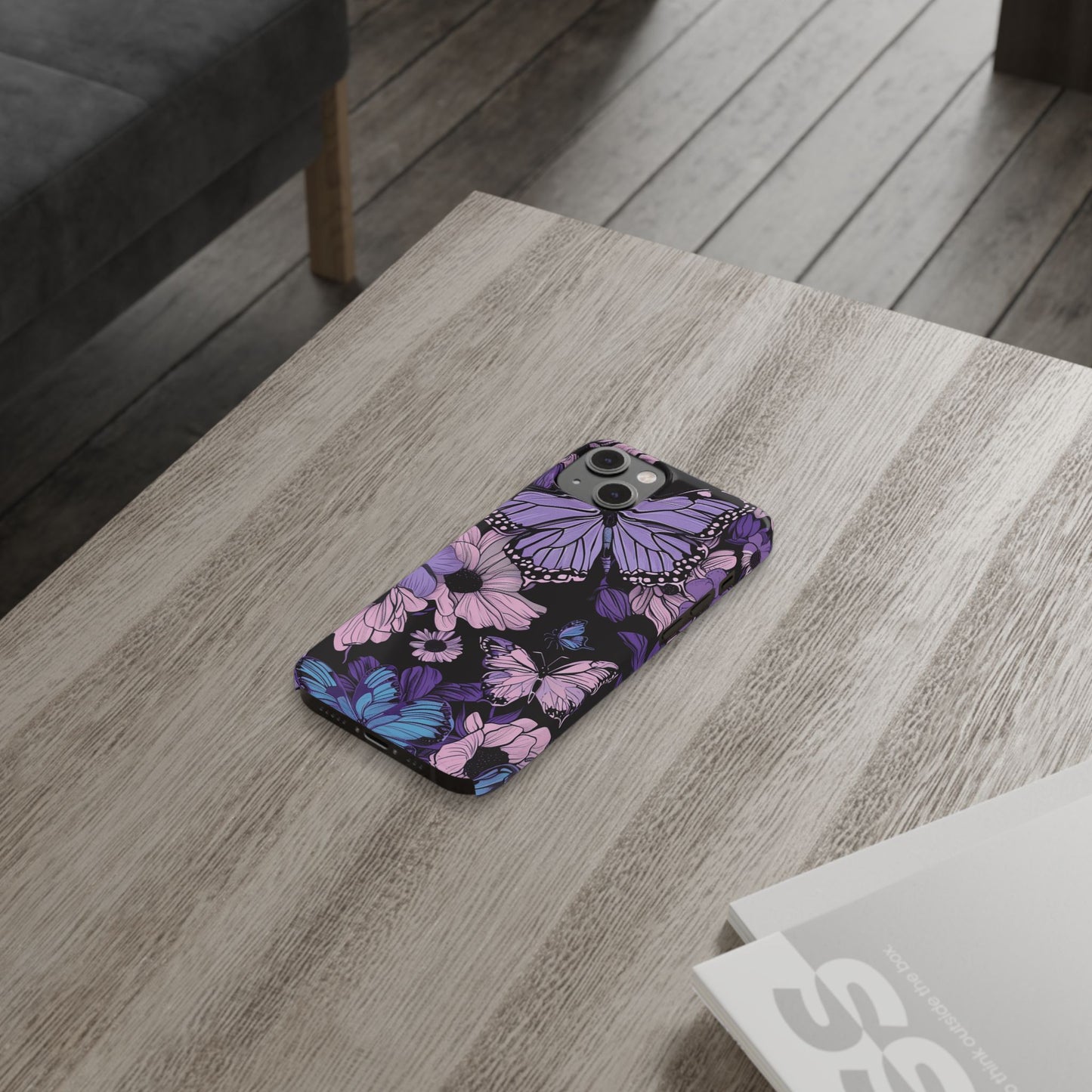 Butterfly Floral Phone Case | Slim Phone Cases for Nature Lovers, Floral Gifts, Trendy Accessories, Spring Vibes, Unique Phone Cover