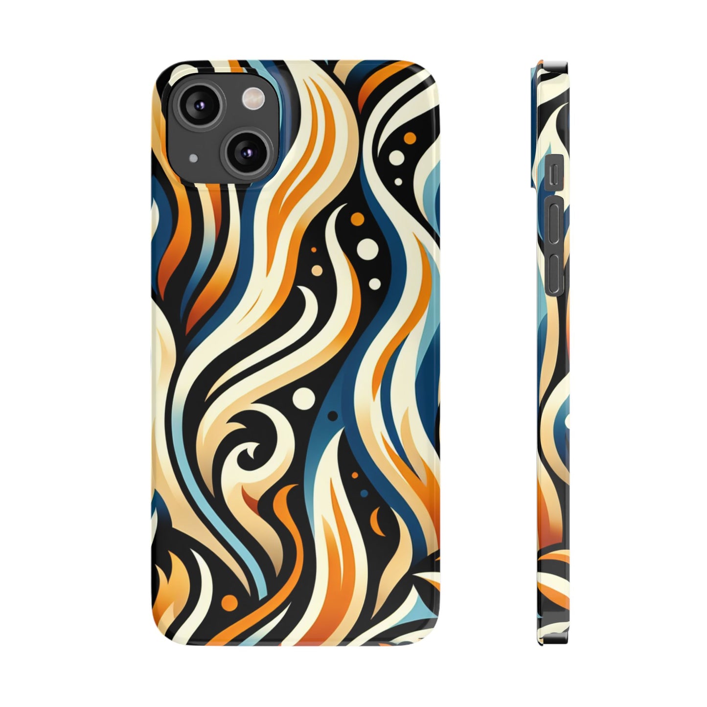Stylish Slim Phone Cases with Bold Abstract Design, Phone Accessories, Trendy Gift, Unique Art, Colorful Protective Cover