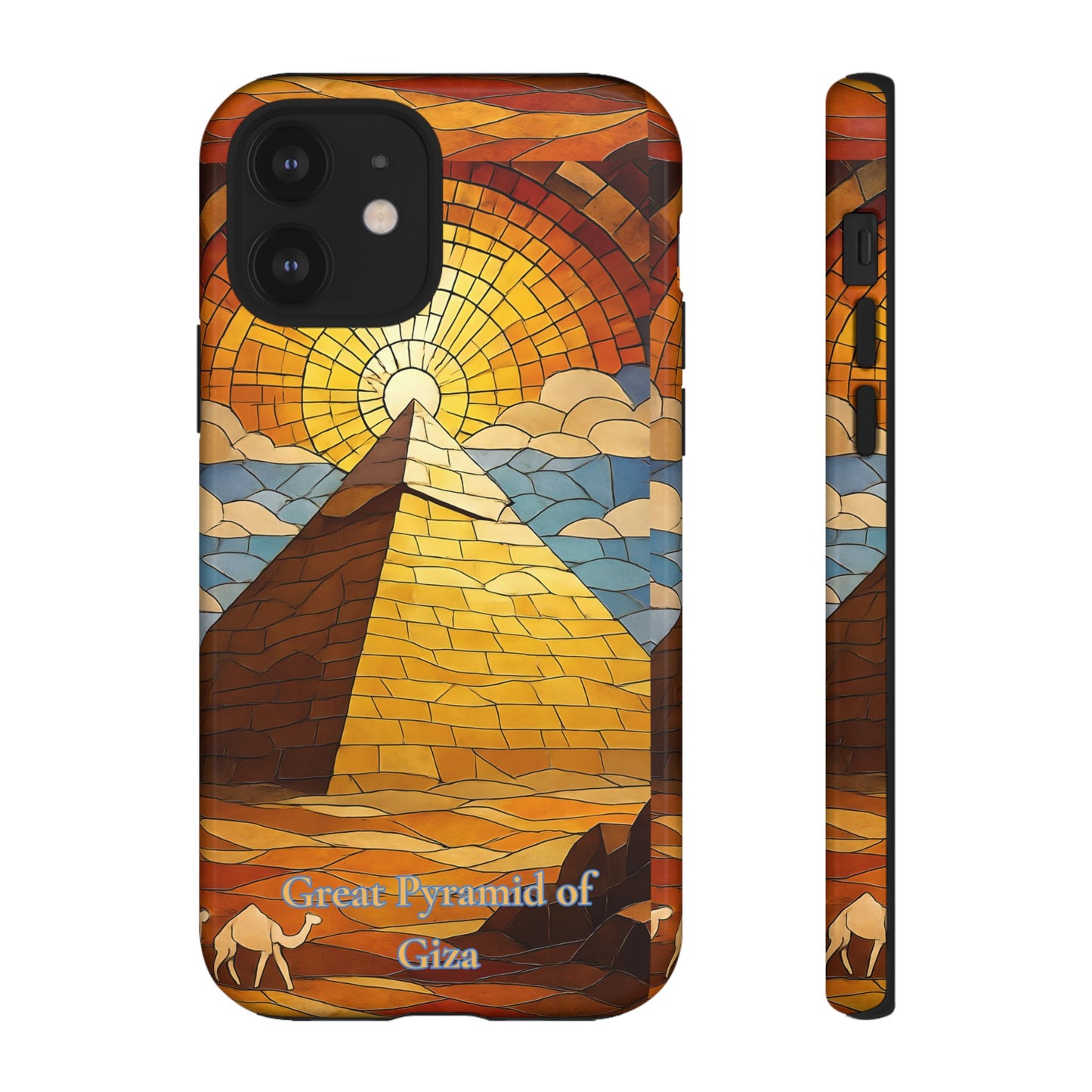 Great Pyramid of Giza Tough Phone Case - Ancient Egypt Aesthetic, World Wonder Art Design, Compatible with iPhone, Galaxy, and Google Phones