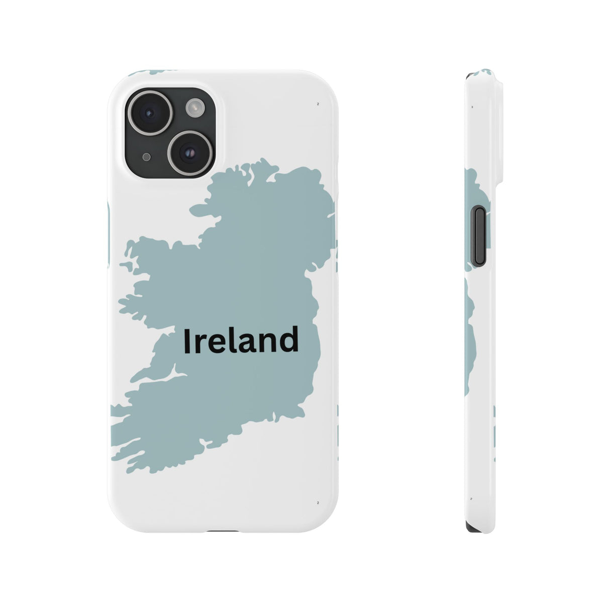 Ireland Map Slim Phone Case, Country Map Phone Cover Compatible with iPhone 17, 16, 15, 14, 13, 12, 11