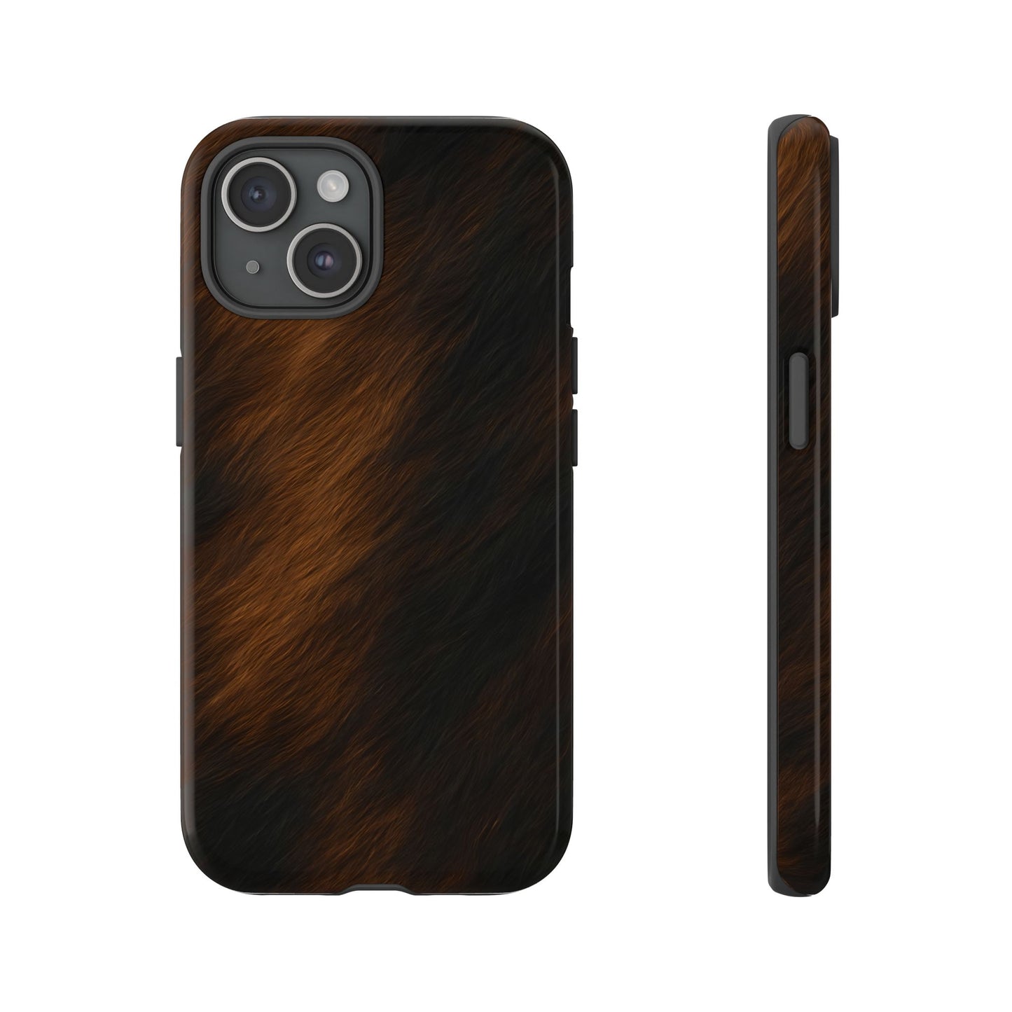 Horse Print Tough Phone Case, Animal Print, Protective Faux Skin Style Cover Compatible with iPhone 17, 16, 15, 14, 13, Galaxy, Google