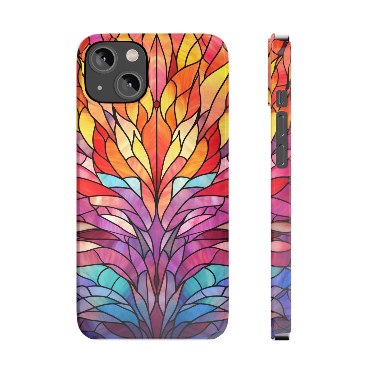 Vibrant Floral Slim Phone Cases, Colorful Smartphone Cover, Artistic Phone Skin, Unique Gift for Her, Nature-Inspired Accessory