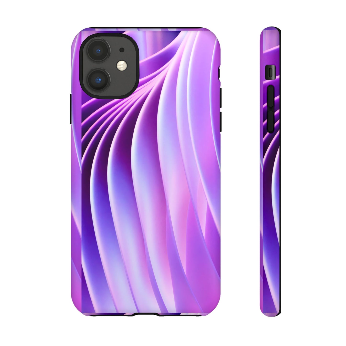 Lavender Wave Tough Phone Case - Abstract Gradient Art, Purple Aesthetic Design, Compatible with iPhone, Galaxy, and Google Phones