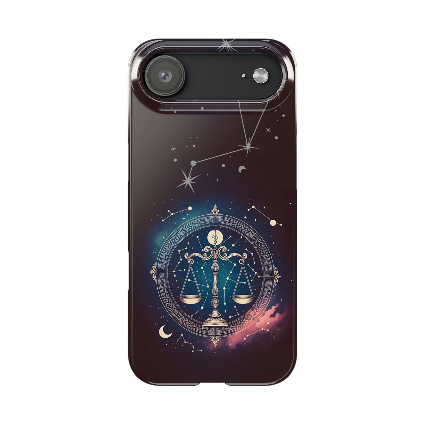 Libra Zodiac Slim Phone Case Astrology Gift for Her, Celestial Star Sign Cover, Birthday Gift, Compatible with iPhone 17, 16, 15, 14, 13, 12, 11