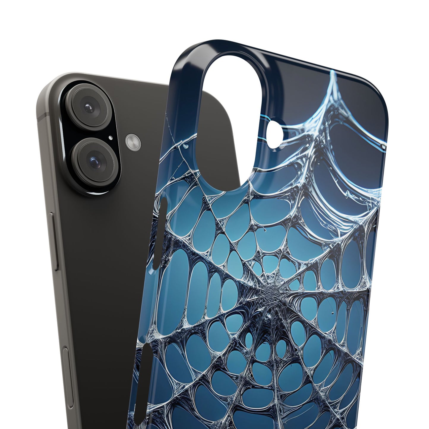 Spider Web Slim Phone Case - Artistic Design for Halloween, Unique Gift, Phone Accessories, Trendy Tech Style, Eco-Friendly Case