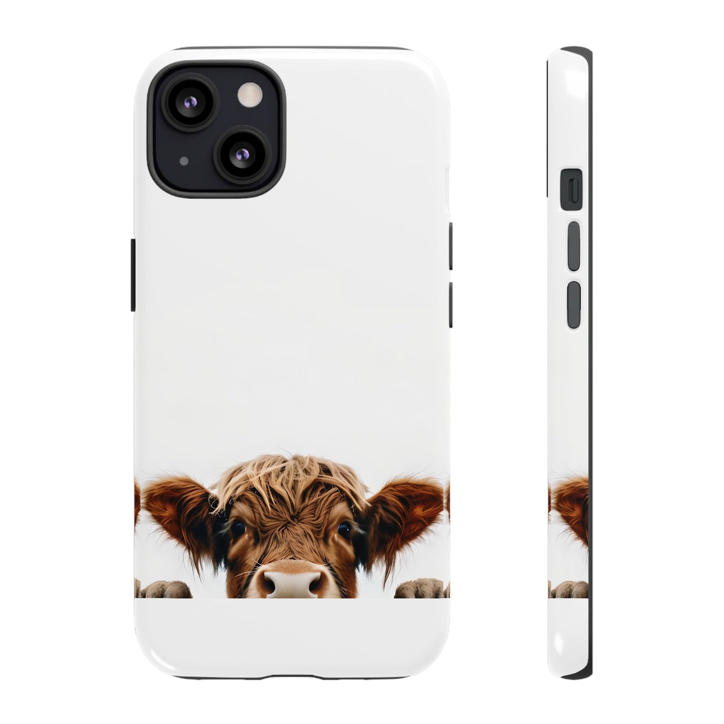 Highland Cow Phone Case - Cute Animal Lover Gift , Wildlife Nature Tough Phone Case , Compatible with iPhone, Galaxy, Google