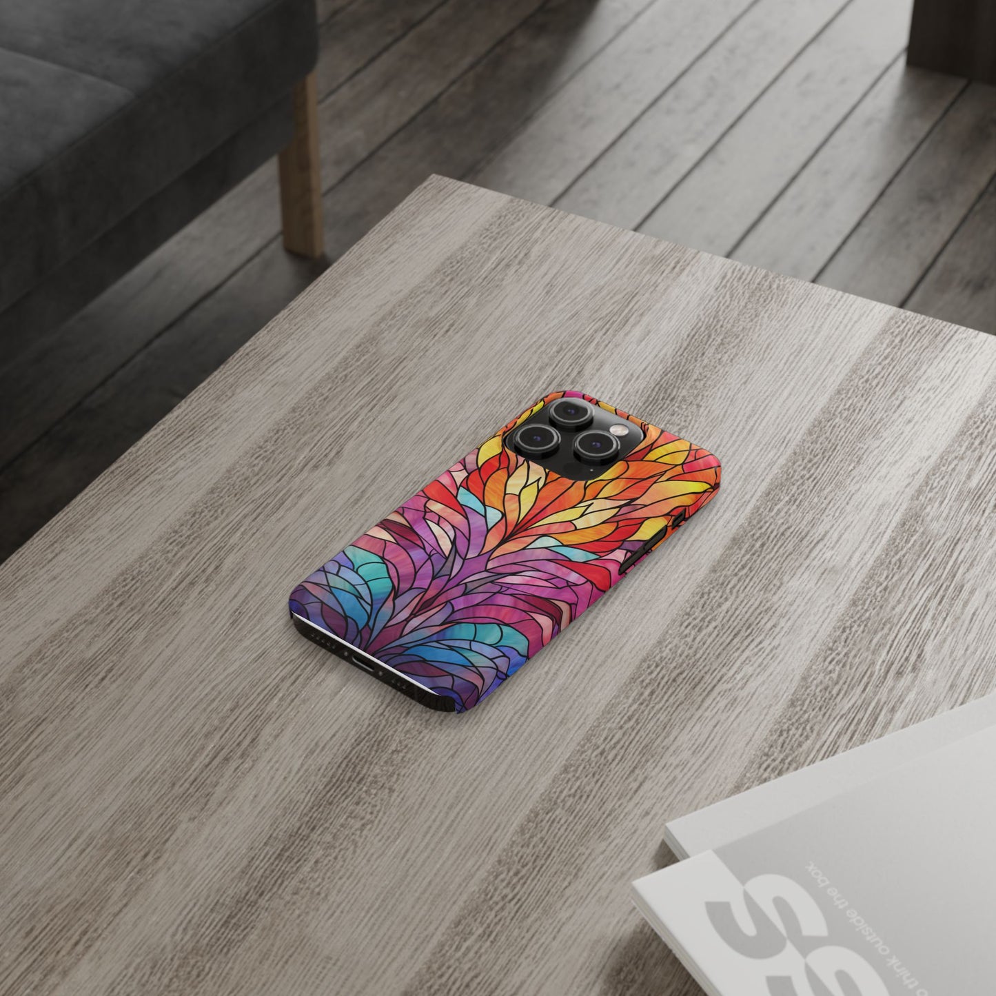Vibrant Floral Slim Phone Cases, Colorful Smartphone Cover, Artistic Phone Skin, Unique Gift for Her, Nature-Inspired Accessory