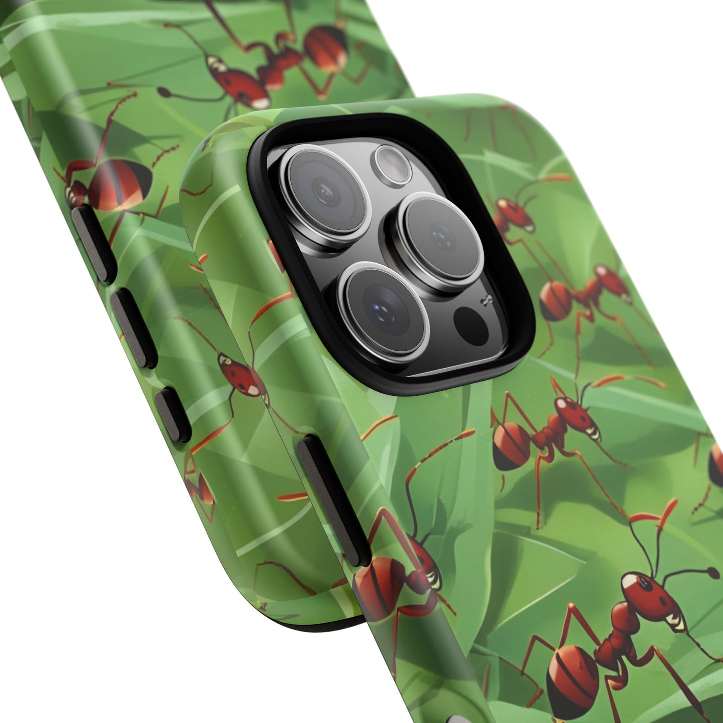 Marching Ant Pattern Tough Phone Case - Realistic Insect Art, Minimalist Nature Aesthetic, Compatible with iPhone, Galaxy, and Google Phones