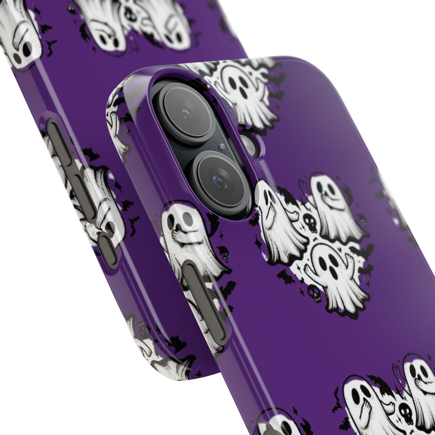 Cute Ghost Heart Slim Phone Case, Creepy Cute Spooky Heart Print, Goth Coquette Aesthetic Spooky Accessories, Halloween Gift Case