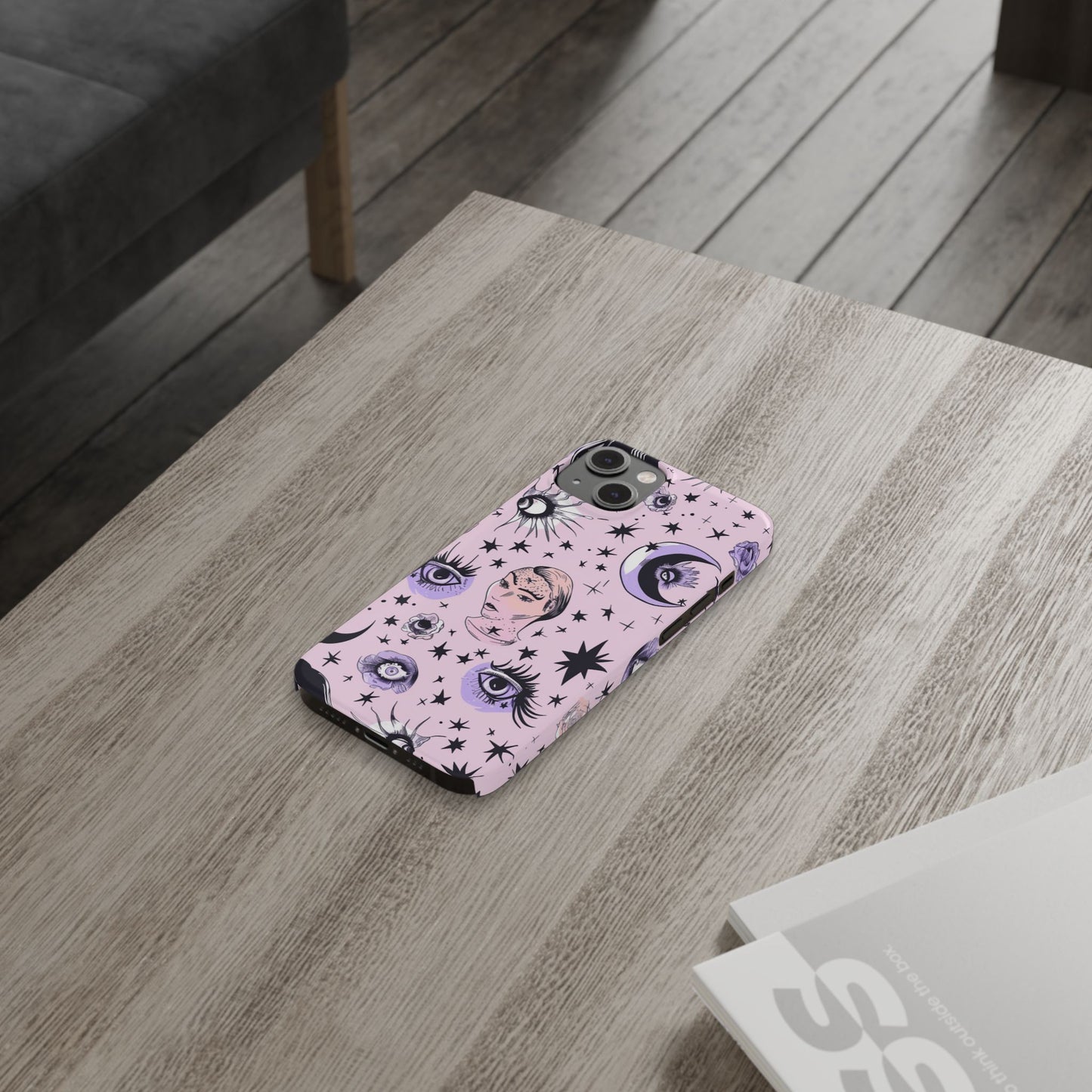 Celestial Slim Phone Cases - Stylish Cosmic Design, Personalized Phone Protectors, Astrology Gifts, Unique Phone Accessories, Moon & Stars
