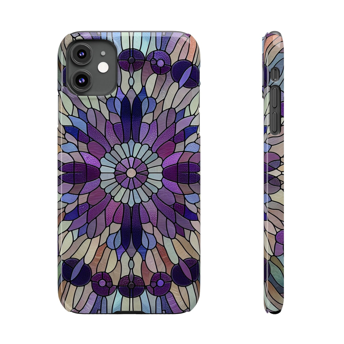 Stained Glass Floral Slim Phone Case | Vibrant Art Deco Design | Stylish Cell Phone Accessory | Gift for Art Lovers, Phone Protection, [...]