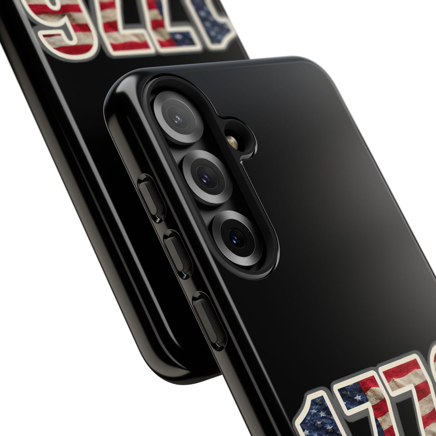 1776 USA Tough Phone Case, Patriotic USA Flag Lettering Cover, compatible with iPhone 17, 16, 15, 14, 13, Galaxy, Google