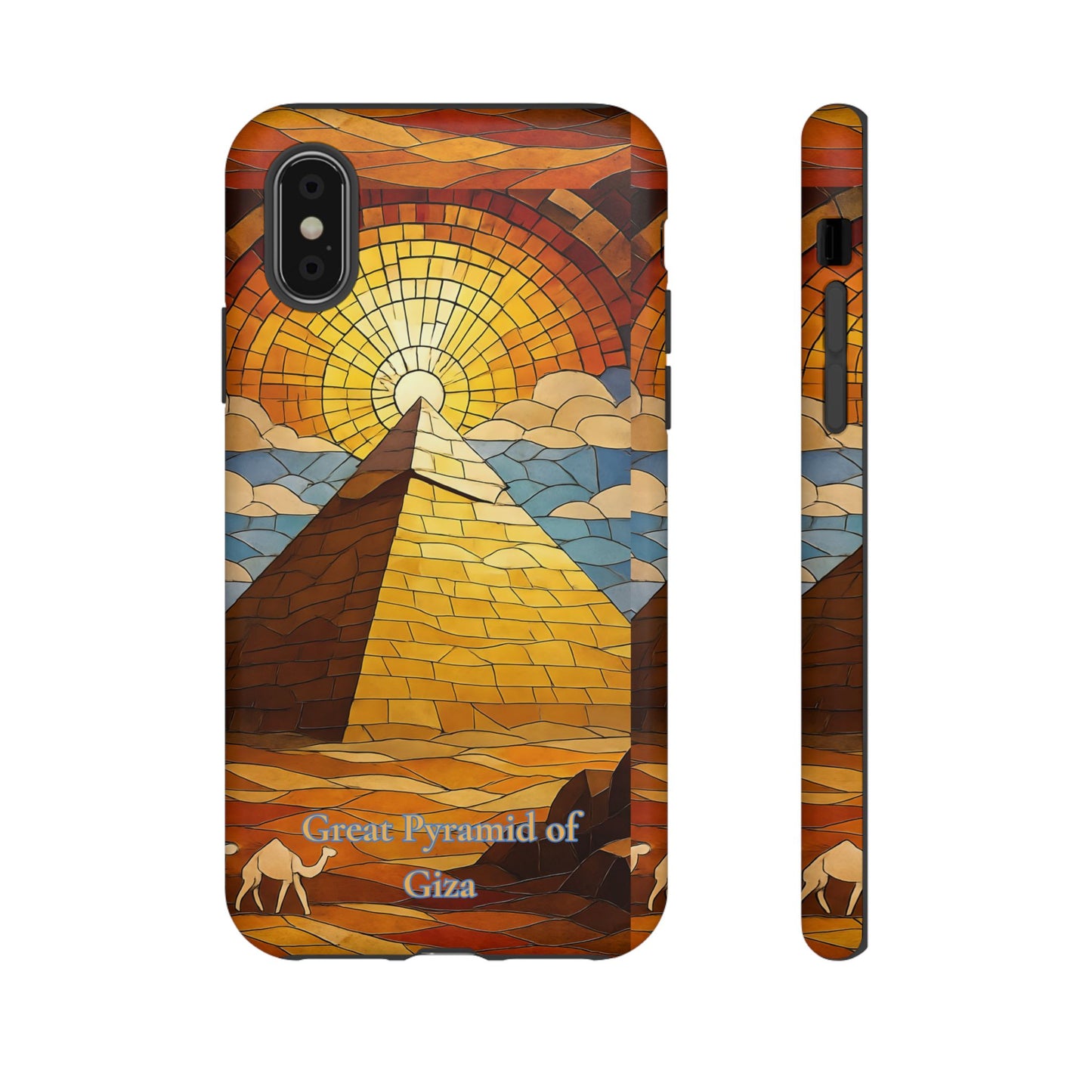 Great Pyramid of Giza Tough Phone Case - Ancient Egypt Aesthetic, World Wonder Art Design, Compatible with iPhone, Galaxy, and Google Phones