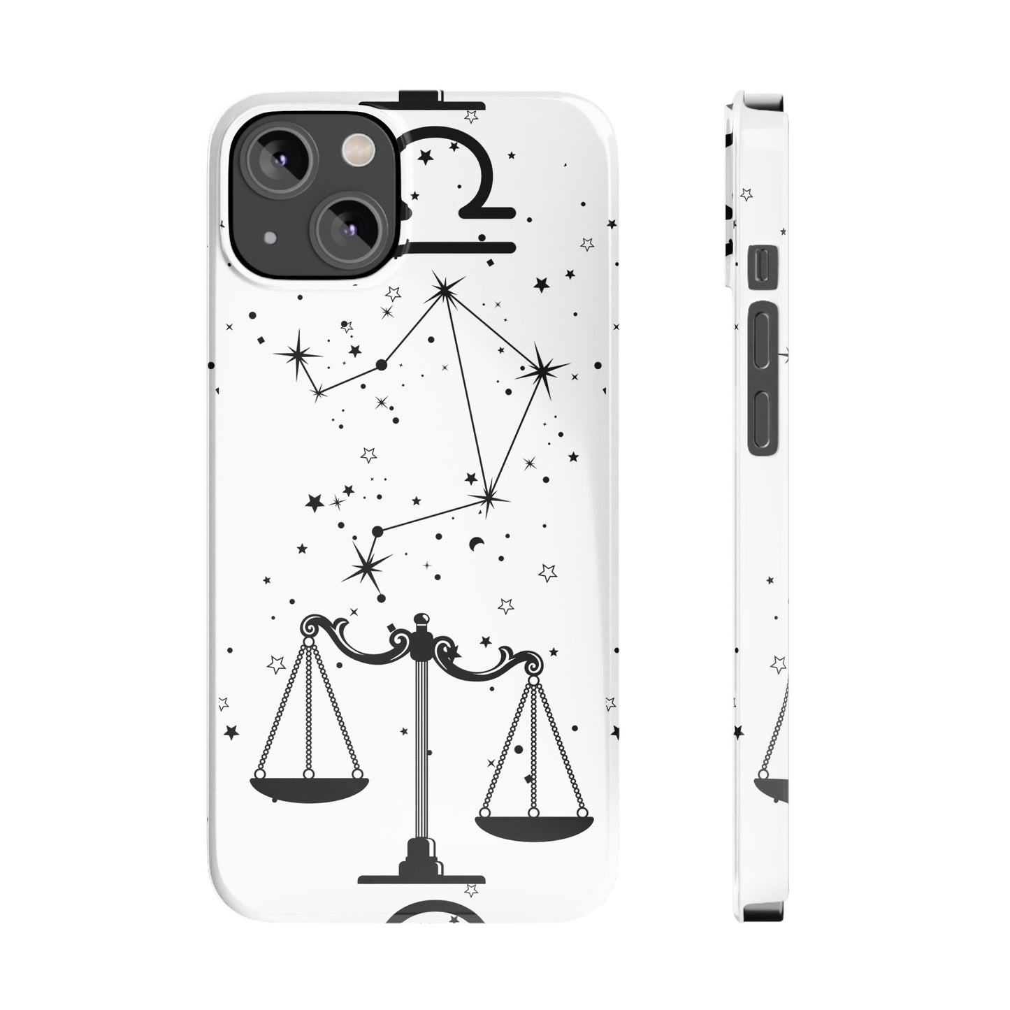 Libra Zodiac Slim Phone Case Astrology Gift for Her, Celestial Star Sign Cover, Birthday Gift, Compatible with iPhone 17, 16, 15, 14, 13
