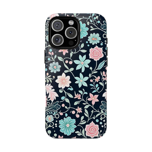 Fairycore Floral Phone Case, Vintage Botanical Aesthetic compatible with iPhone 16 Pro Max Plus 15 14 13 12 11 X 8 7 Samsung, Google Pixel
