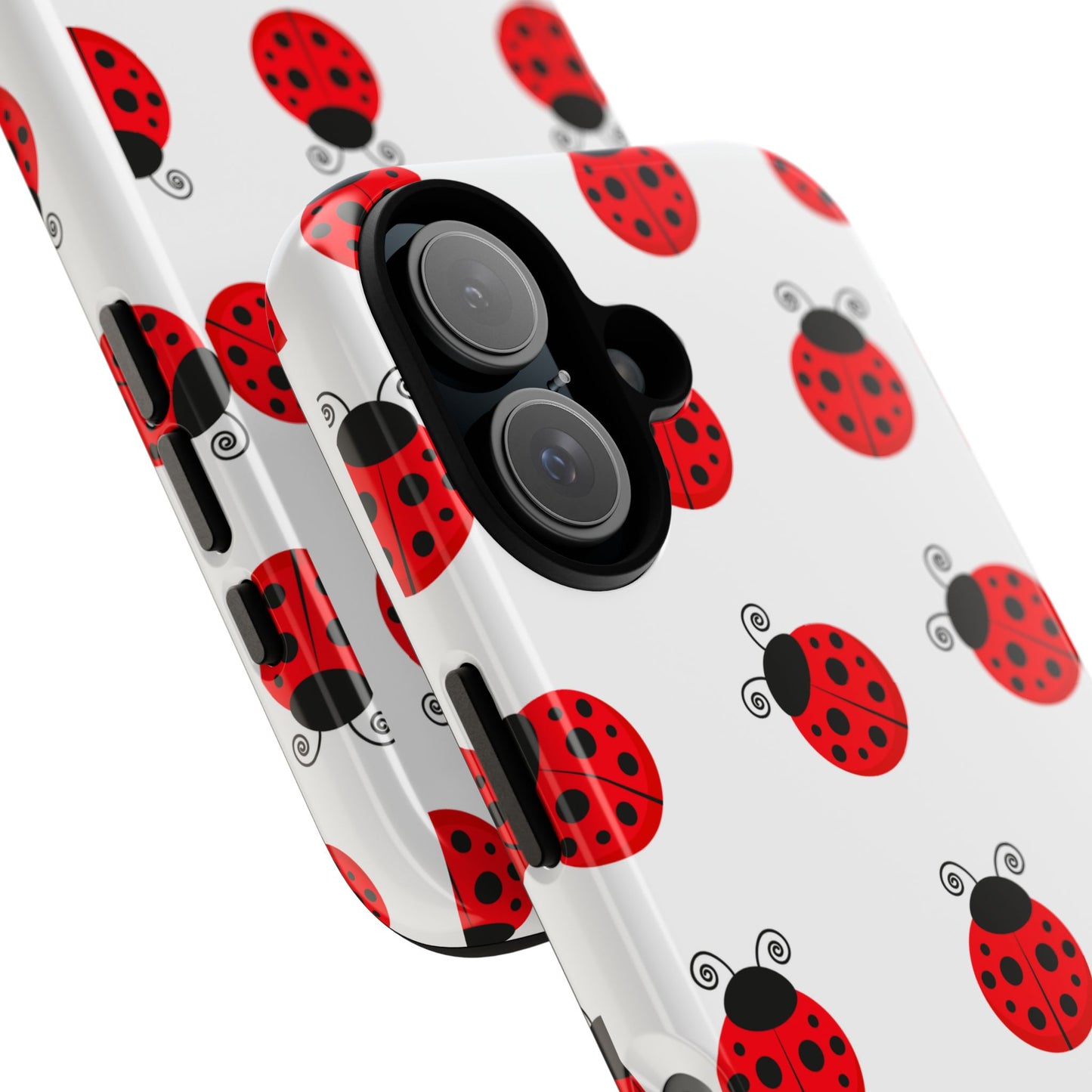 Ladybug Tough Phone Case - Cute Insect Aesthetic, Nature-Inspired Pattern Art, Compatible with iPhone, Galaxy, and Google Phones