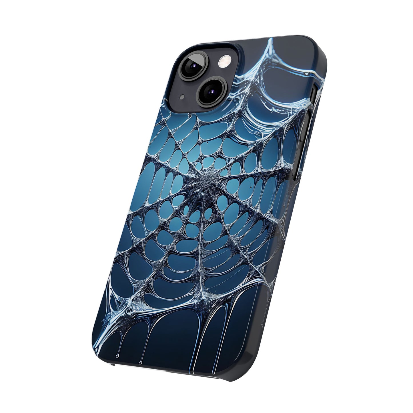 Spider Web Slim Phone Case - Artistic Design for Halloween, Unique Gift, Phone Accessories, Trendy Tech Style, Eco-Friendly Case