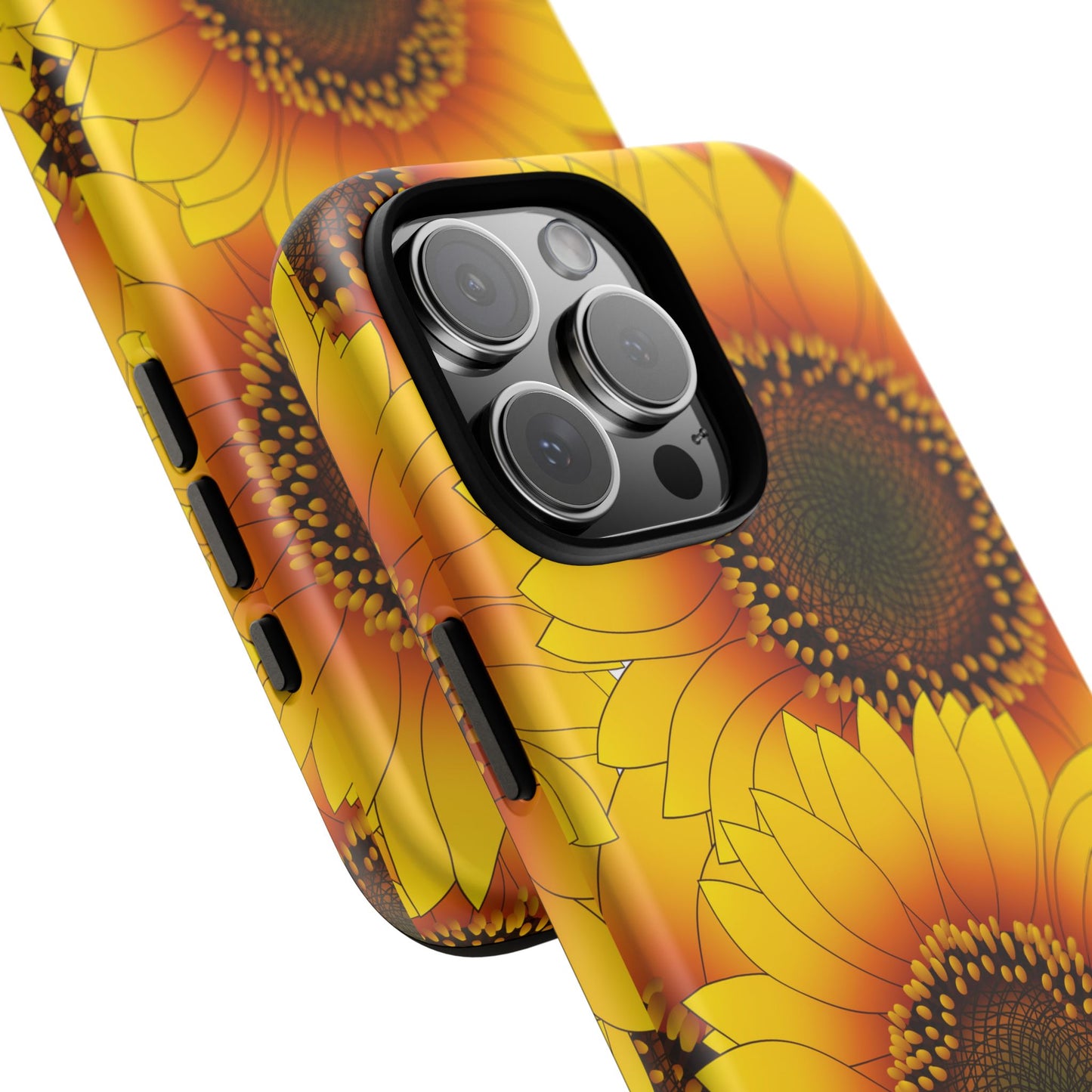 Sunflower Aesthetic Tough Phone Case - Bright Floral Art, Bold Yellow Sunflower Design, Compatible with iPhone, Galaxy, and Google Phones