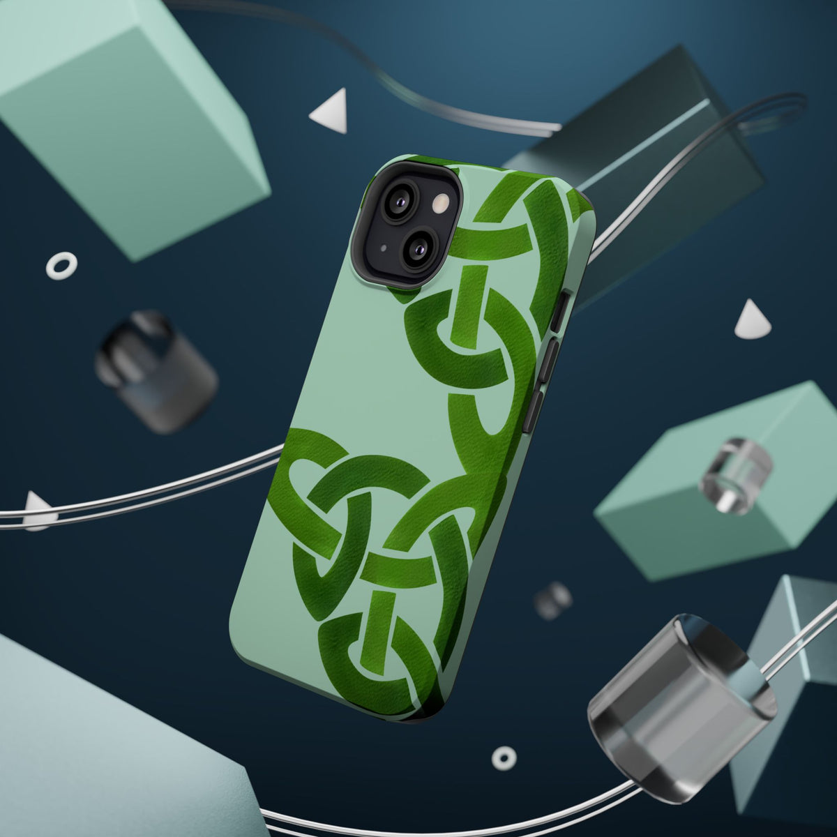 Celtic Knot Magnetic Phone Case, St. Patrick Design Phone Cover, Compatible with iPhone 17, 16, 15, 14, 13