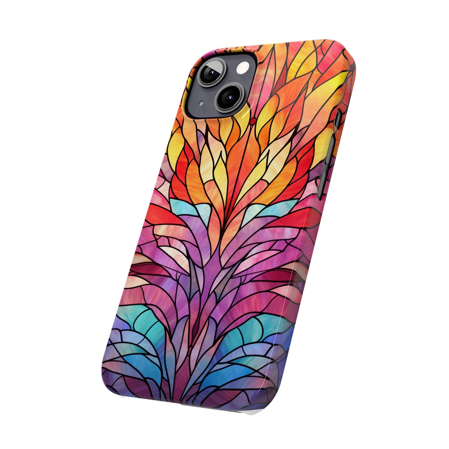 Vibrant Floral Slim Phone Cases, Colorful Smartphone Cover, Artistic Phone Skin, Unique Gift for Her, Nature-Inspired Accessory