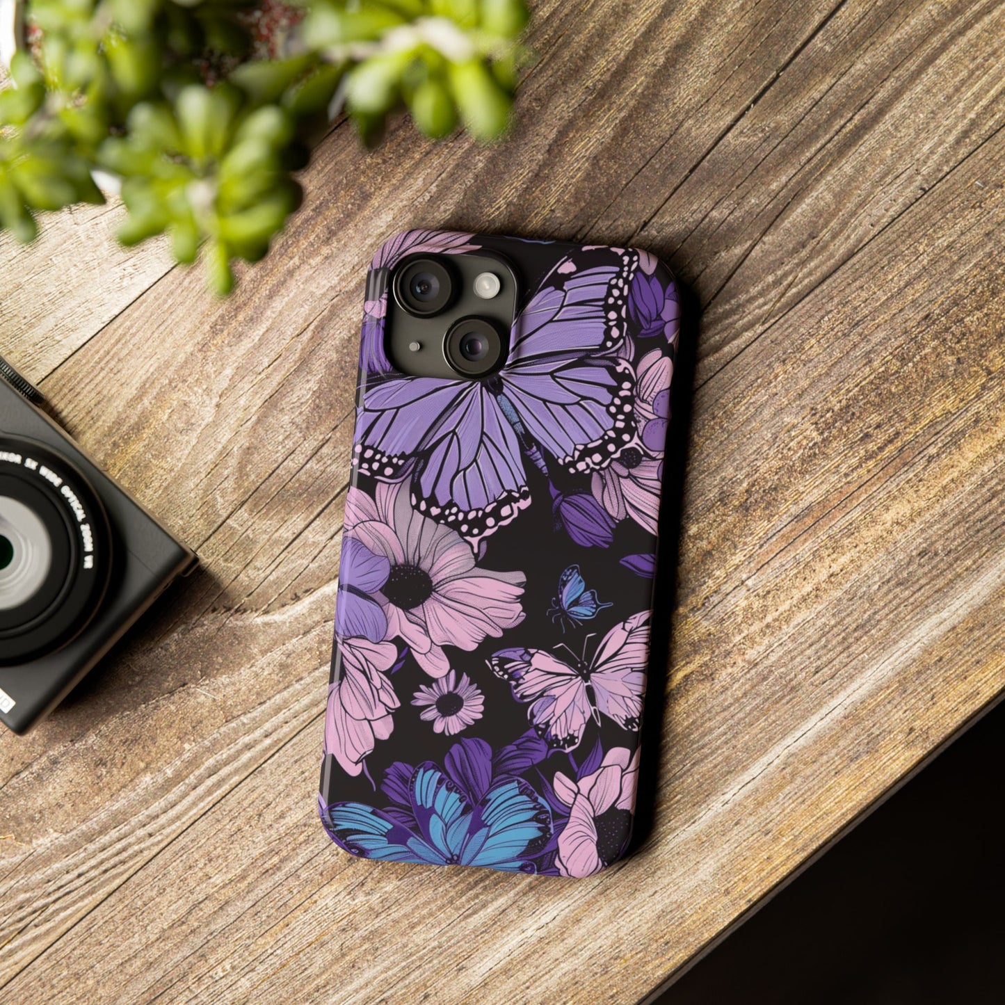 Butterfly Floral Phone Case | Slim Phone Cases for Nature Lovers, Floral Gifts, Trendy Accessories, Spring Vibes, Unique Phone Cover