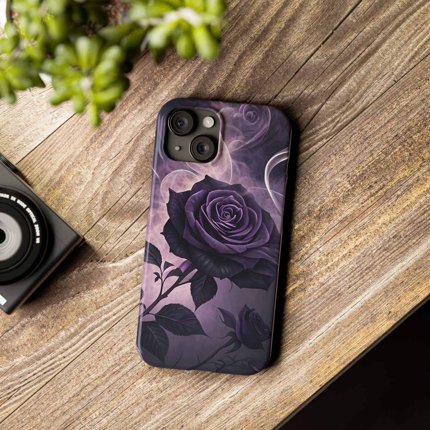 Elegant Purple Rose Phone Cases, Stylish Slim Cases for Flower Lovers, Floral Accessories, Birthday Gifts, Unique Phone Covers