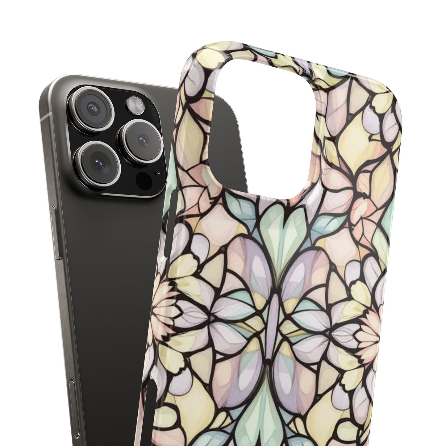 Floral Pattern Slim Phone Case - Perfect Gift for Nature Lovers, Stylish Accessory, Mobile Protection, Unique Design, Spring Vibes
