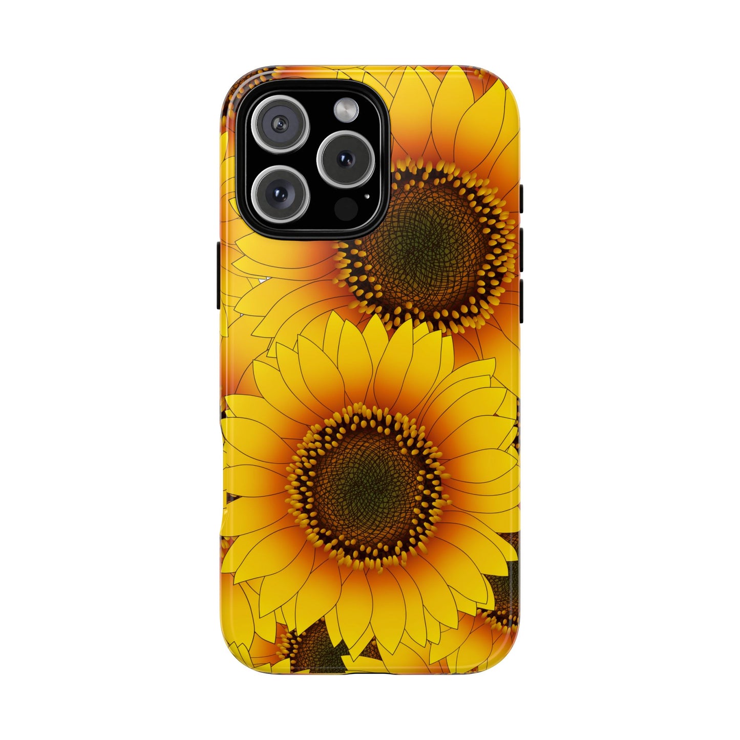 Sunflower Aesthetic Tough Phone Case - Bright Floral Art, Bold Yellow Sunflower Design, Compatible with iPhone, Galaxy, and Google Phones
