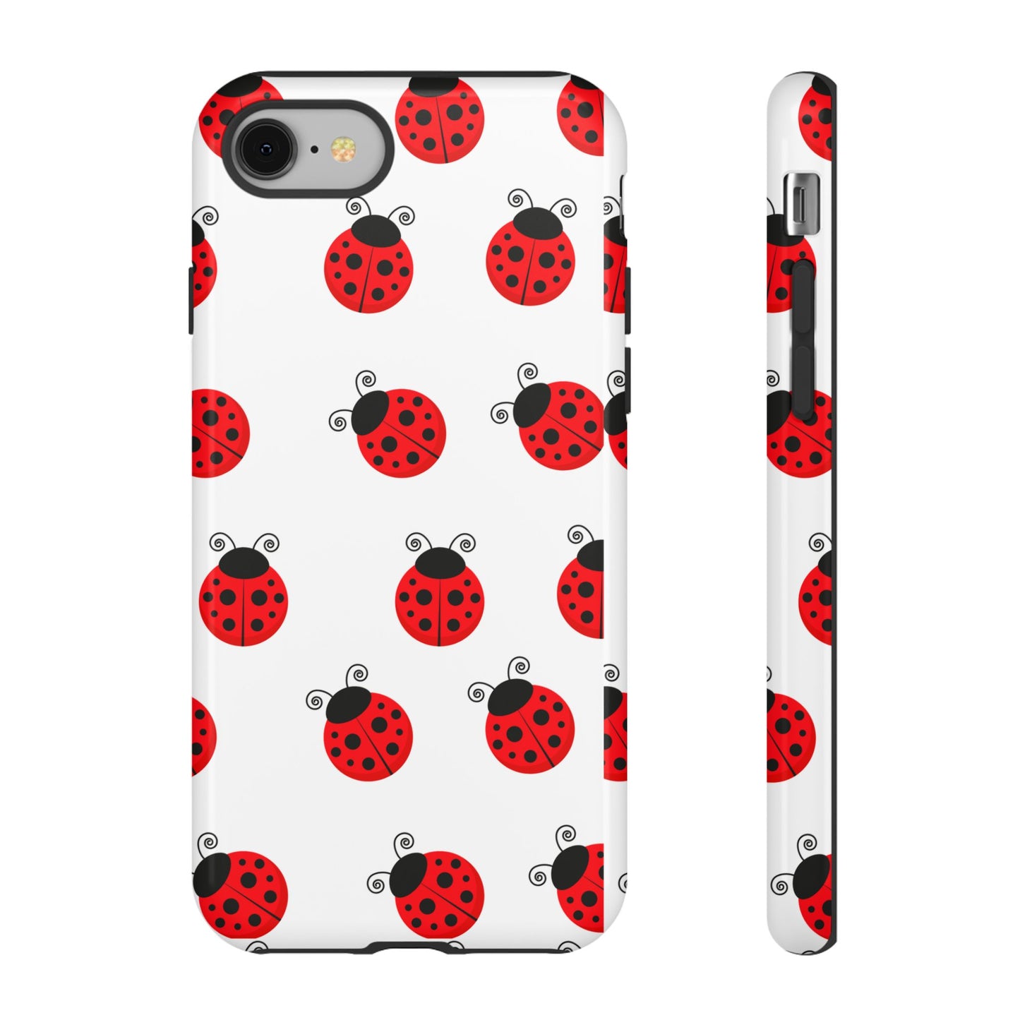 Ladybug Tough Phone Case - Cute Insect Aesthetic, Nature-Inspired Pattern Art, Compatible with iPhone, Galaxy, and Google Phones